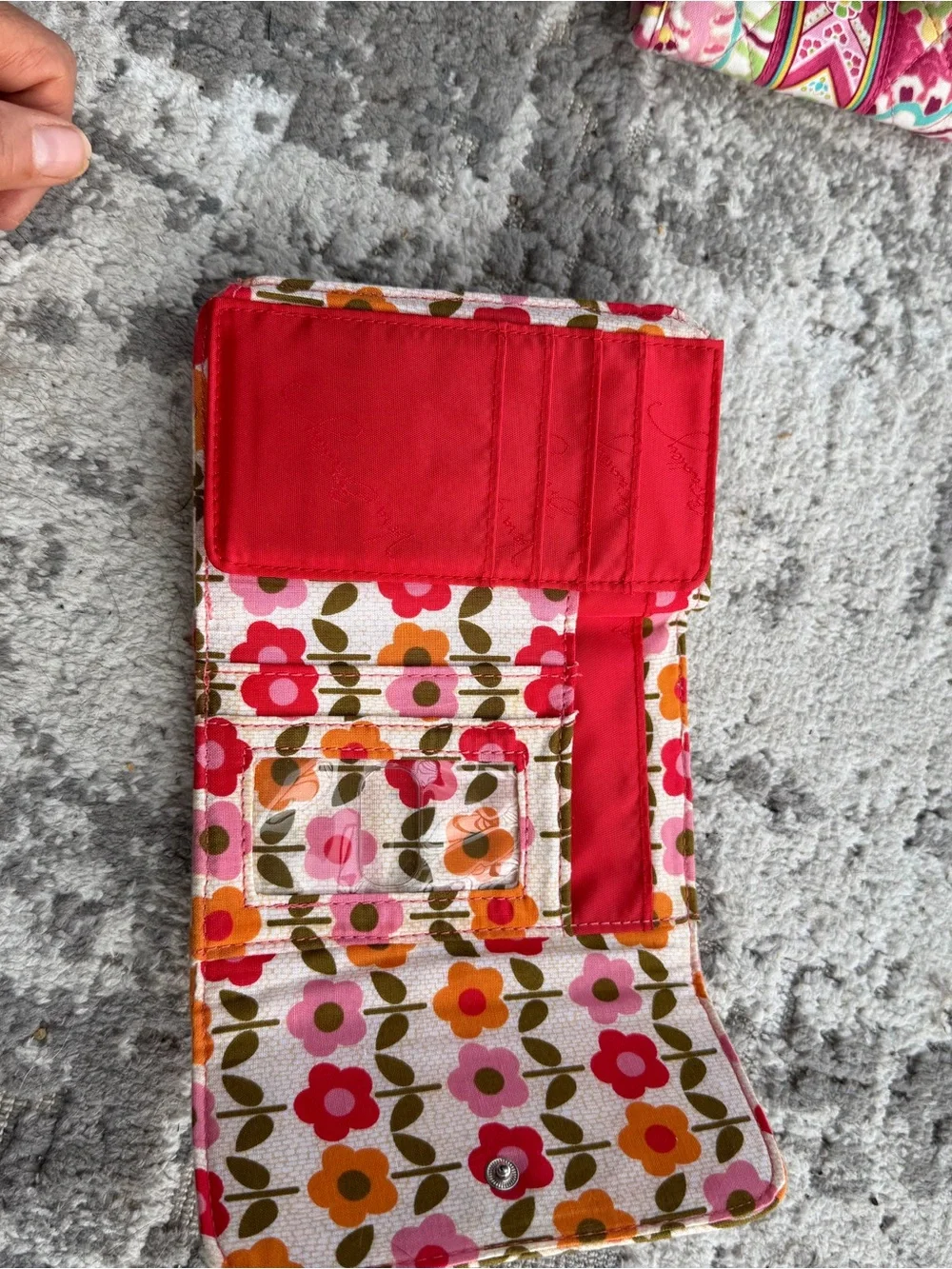 Vera Bradley Pink Floral Quilted Card Holder Wallet